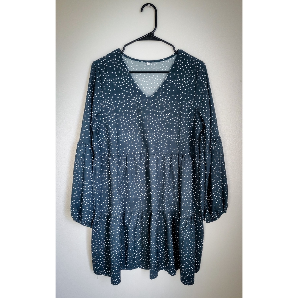 Dark green empire dress